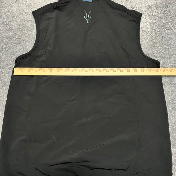 Ibex Climawool Vest Mens Medium Black Full Zip Golf Hiking Soft Shell Mock Neck - Picture 9 of 9